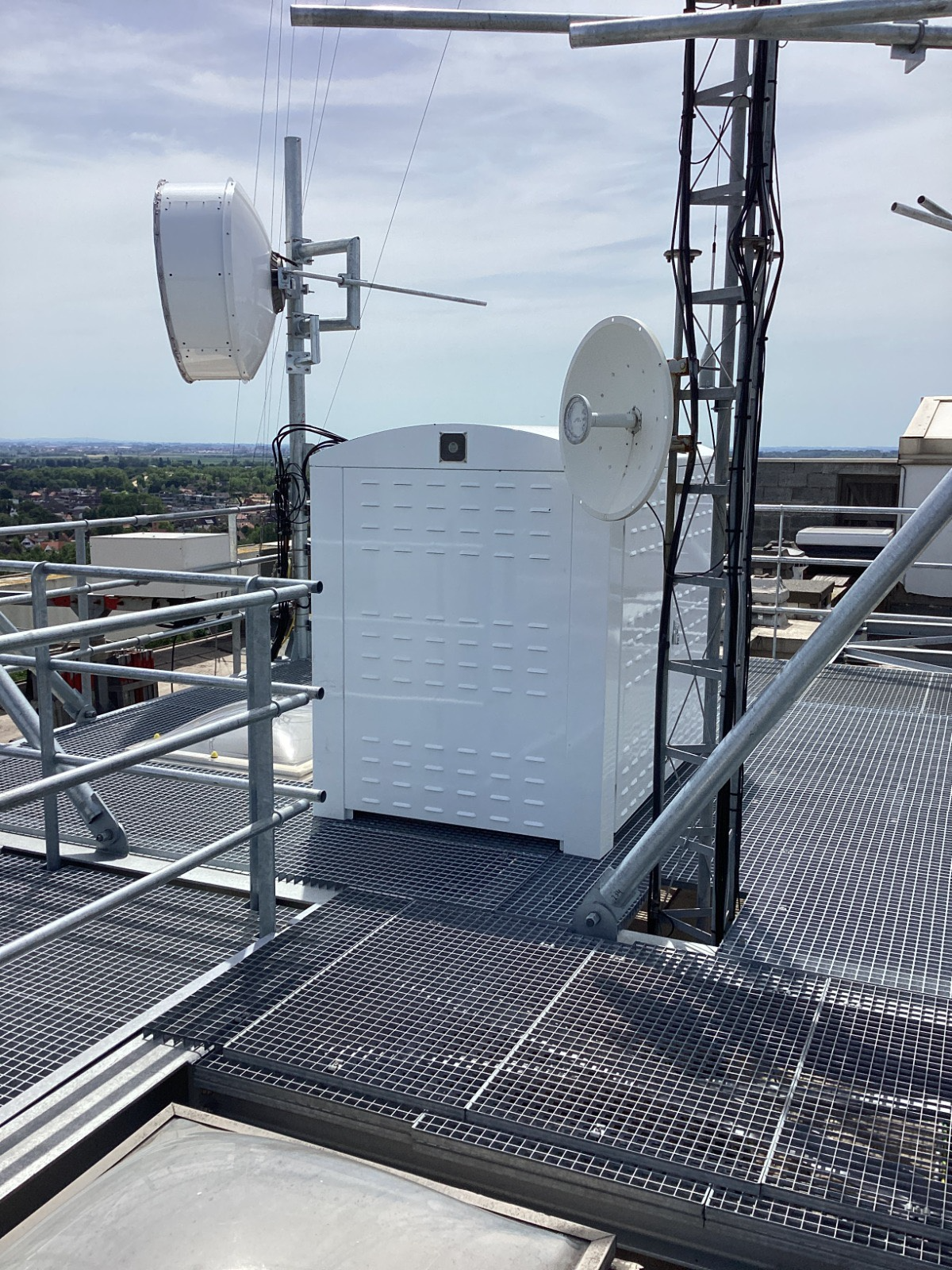 structure borne sound from a telecommunications tower
